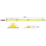 Tira LED 5 mts Flexible 24V 50W COB IP20, Alta Luminosidad Tira LED 5 mts Flexible 24V 50W COB IP20, Alta Luminosidad